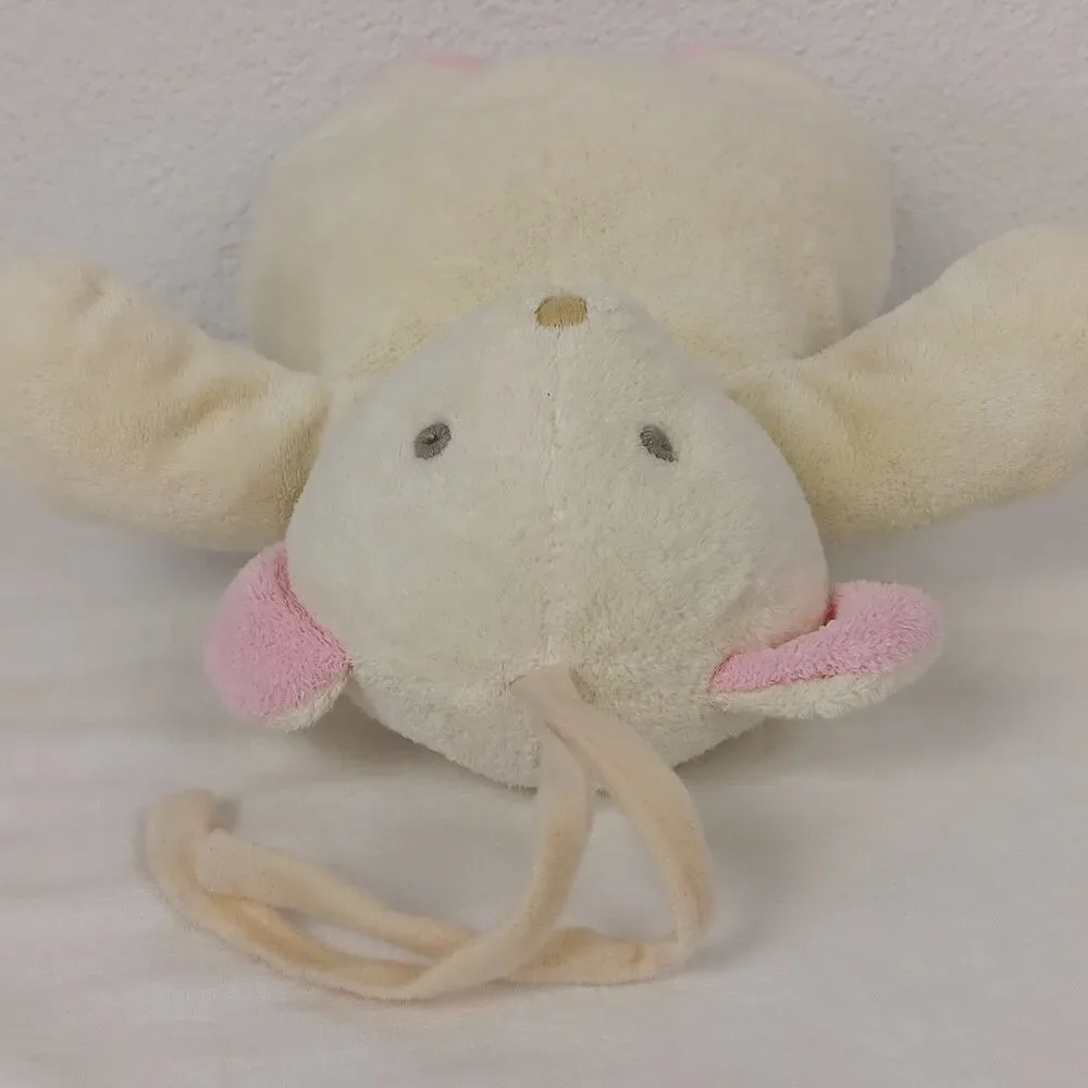 Pastel Yellow And Pink Bear Musical Pull Cord Plush Soft Crib Toy Working